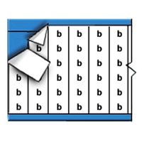 Brady WM-B-SML-PK Repositionable Vinyl Cloth (B-500), Black on White, Solid Letters Wire Marker Card (25 Cards)