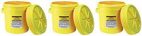 Eagle 1650 Yellow Blow-Molded HDPE Lab Pack with Screw Top Lid, 20 gallon Capacity, 20.75" Height, 20.5" Diameter (Pack of 3)