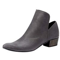 Clearance! Swiusd Women's Short Booties Comfy Low Heel Pointed Toe Short Boots Retro PU Leather Autumn Roman Single Shoes (Black, 8 M US)