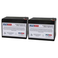 Set of 2 - Rascal 370 Fold & Go Battery - Replacement UB12100-S Universal Sealed Lead Acid Battery (12V, 10Ah, 10000mAh, F2 Terminal, AGM, SLA)