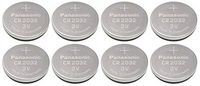 Cr2032 Battery (8 Pack) - Panasonic, Lithium Coin Cell, 3V