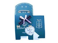 5x Gift box with double ribbon and affectionate tag - Good for parties, presents - 7.5cm x 6cm x 4.5cm