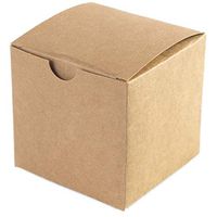 [100pcs]Kraft Favor Boxes3x3x3 inches,Brown Paper Gift Boxes with Lids for Gifts,Crafting,Cupcake Boxes (Brown,100)