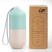 Cute Small Pill Box Arthritis Friendly, Pill Cases Organizers 7 Day Waterproof MoistureProof, Travel Pill Case Portable Design to Hold Vitamins, Cod Liver Oil, Supplements and Medication