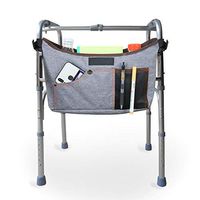 Multi-Purpose Walker Bag, Third Hand Wheelchair Storage Organizer Pouch, Utility Accessory Basket, Attached Tote Caddy for Elderly, Seniors, Handicap and Disabled (HZC139-G)