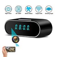Hidden Camera WiFi Spy Camera, 1080P Clock Hidden Cam with Night Vision, 157° Angle Wireless IP Surveillance Camera for Home Security Monitor, Nanny Cam Video Recorder with Motion Detection