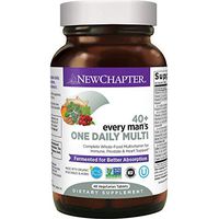 New Chapter Men's Multivitamin, Every Man's One Daily 40+ Fermented with Probiotics + Saw Palmetto + B Vitamins + Vitamin D3 + Organic Non-GMO Ingredients - 48 ct