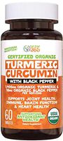 USDA Organic Turmeric Curcumin with Black Pepper Capsules by Feel Great 365, Supports Arthritis Pain Relief and Joint Discomfort*, Gluten-Free, Vegan, Halal Certified Organic Supplement