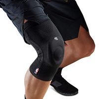 Bauerfeind GenuTrain NBA Knee Brace - Basketball Support with Medical Compression - Sleeve Design with Patella Pad Gel Ring for Pain Relief & Stabilization (Black, XXL)