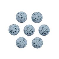 INFUSEU 7 Pack Natural Lava Stone Rock Round Energy Ball for Aromatherapy Essential Oil Essential Oil Pendant Necklace Locket Bracelet Earrings Jewelry Making Findings Accessories