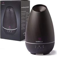 Sciobella Essential Oil Diffuser for Large Room Ultrasonic Aromatherapy & Cool Mist Humidifier Combo with Touch Switch, 4 Timer 7-Color LED Light and Water-less auto safety Shut off