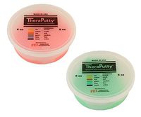 TheraPutty Standard Exercise Putty Red - Soft, Green - Medium 6 OZ Each - Bundle