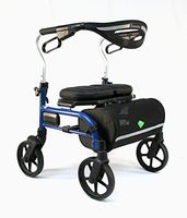Evolution Trillium Lightweight Medical Walker Rollator with Seat, Large Wheels, Brakes, Backrest, Basket for Seniors Indoor Outdoor use (Mini, Chinatown Blue)