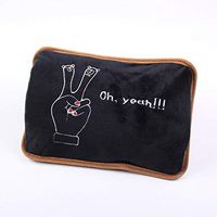 Electric hot Water Bottle Creative Plush Electric hot Water Bottle Charging Injection Water Heating Bag Removable and Washable Warm Baby Hands, Black Scissors Hand