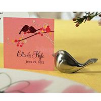 Name Place Card Holder Wedding Party Table Number with Cute Bird Decor