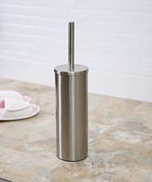 BINO 'Mona' Toilet Brush & Holder with Removable Drip Cup, Brushed Nickel