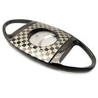OYHBO Cigar Cutter Stainless Steel Guillotine Style Double Blades Cutter in Gift Box (silver&black)
