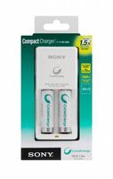 Sony BCG34HW2RN Cycle Energy NiMH Compact Charger with Two 1000 mAh AA Battery