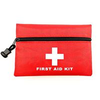 Jipemtra First Aid Backpack Empty Medical First Aid Bag Red Emergency Treatment First Responder Trauma Bag for Preschool Child Care Center Field Trips Camping Daycare (Red 420D 6x4.3inch)