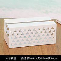 T-ZJHC North European Home Living Room Coffee Table Drawers Cute Napkins Box Storage Box, Large White