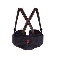 K2 Safety Waist Protector with Shoulder Strap Lumbar Supports Belt Lumbar Support Brace Lower Back Pain Relief for Men and Women Black Color (L)