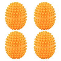 Dryer Ball - Delaman 4Pcs/Set Eco Friendly Fabric Softener Alternative, Orange Reusable Dryer Balls Washing Laundry Drying Ball for Home Clothes Cleaning