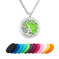 Infinite Memories Sitting Fairy in The Forest Aromatherapy Essential Oil Diffuser Necklace Locket Perfume Pendant with Refill Pads Gifts for Xmas