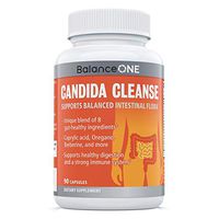 Candida Cleanse by Balance ONE - 8 Natural Ingredients - Caprylic Acid, Oregano, Berberine, Garlic - for Women and Men - Delayed Release Capsules - Vegan, Non-GMO - 30 Day Supply