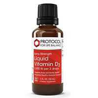 Protocol For Life Balance - Liquid Vitamin D-3 2,000 IU / 2 Drops - Extra Strength Formula Supports Calcium Absorption, Bone and Dental Health, and Immune Function in Easy Drops - 1 fl oz (30 mL)
