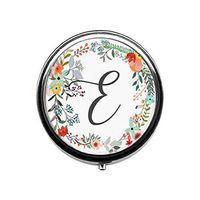 Personalized Monogram Pill Box,Floral Trinket Candy Box