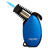 Techno Torch Rubber Slant Single Torch Lighter - Blue