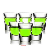 WENXINJIA  6 Set wine cup glass cup bullet to swallow wine bar cocktail glasses household
