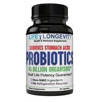 Probiotics 40 Billion CFU, Live Cultures, Optimal Absorption Survives Stomach acids Shelf Life Potency Guaranteed, Non-GMO, No Refrigeration Required