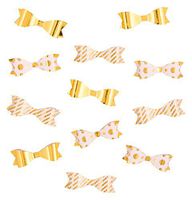 Weddingstar Medium Assorted Metallic Paper Bows, Gold