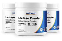 Nutricost High Quality Lactase Enzyme Powder 150G - Lactase Enzyme Complex (3 Bottles) - 10,000FCC Per Serving, Non GMO, Gluten Free