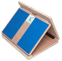 Pain Free-Posture Therapy Slant Board (WOOD)-THE ONLY ONE with Interlocking LIP/EDGE FOR SAFETY & STABILITY-4 Level Adjustable Desk Footrest- EGOSCUE-Lower Leg Tension Reliever-Calf Stretch-Back Pain-