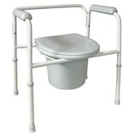 Duro-Med DMI Deluxe Steel Commode with Assist Bars