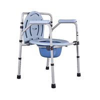 Commode Chair Toilet Potty Folding Chair Shower Commode Seat Bathroom Stool Bedside Seat,for Adult, Disabled, Pregnant Women, Elderly, Grandparents