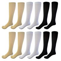 Yookat 6 Pairs Compression Socks for Men and Women 15-20mmHg Compression Socks for Running, Athletic and Travel (mixed color)