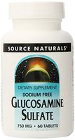 Source Naturals Glucosamine Sulfate, Sodium-Free 750 mg For Joint Support - 60 Tablets