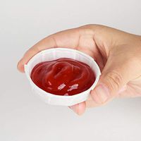 GOLDEN APPLE, 1oz Squat-250ct White Treated Paper Souffle Portion Cups for Measuring, Medicine, Samples, Jello Shots,Harvest Paper. Compostable Souffle, Portion Cup