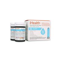 Upgraded iHealth Blood Glucose Test Strips (50 Count), Latest Version Blood Sugar Test, Precision Sugar Measurement for Diabetics, Strips Work only in iHealth Glucose Meters