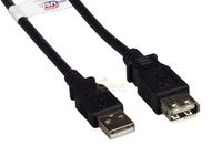 15ft USB2.0 A Male to A Female Extension Cable, Black