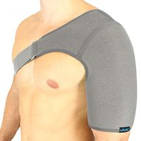 Vive Shoulder Brace - Rotator Cuff Compression Support - Men, Women, Left, Right Arm Injury Prevention Stabilizer Sleeve Wrap - Immobilizer for Dislocated AC Joint, Labrum Tear Pain (Gray)