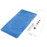 Sleep Restoration King Size XL Microplush Heating Pad with Rapid-Heat Technology, Multiple Temperature Settings, Digital LCD Controller and Extra Long Cord - 12 x 24 Inches, Blue