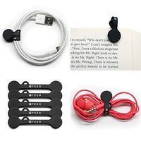 ATECH Magnetic Cable Tie Cord Management Cable Organizer, Refrigerator magnets - Black (5 Pack)