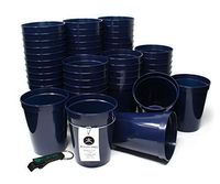Rolling Sands 16 Ounce Reusable Plastic Stadium Cups Navy, Bulk 50 Pack, Made in USA, BPA-Free Dishwasher Safe Plastic Tumblers and Bottle Opener