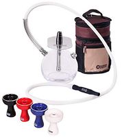 ODUMAN VOYAGE + IGNIS + BOWL Stainless Steel Hookah Shisha with Travel Bag Better Than Khalil MAMOON STARBUZZ AL FAKHER (ODUMAN Voyage + Bowl)