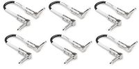 Hosa CPE606 Guitar Patch Cable Right Angle 6 Pack - (6 Pack) (6 Inches)