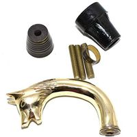 Nautical Gift Decor Empress Collection Majestic Wolf Solid Hardwood Walking Stick Designer Wolf Brass Handle.